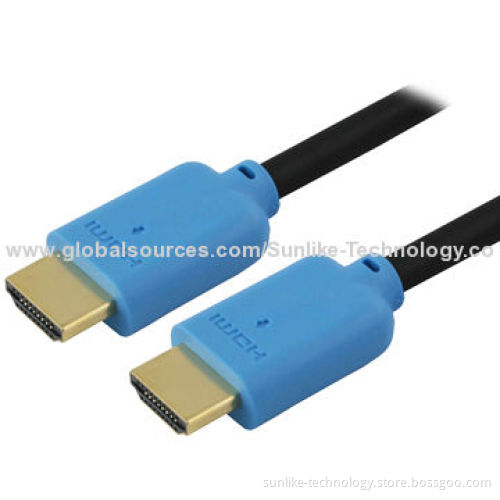 HDMI Cables with Single Color Molding Type, Golden-plated Connector